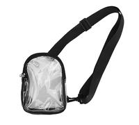 Baxnore PVC Sac à bandoulière Transparent, Sac à bandoulière PVC Clair, Sac d'épaule de Grande capacité, Sac d'épaule Transparent Femmes étanche pour Voyager (Noir)