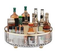 Baxnore Rack de Rangement Rotatif Préparent Transparent léger de Luxe Lu Luxe Organisateur de Plate-Forme pour Le Salon de comptoir de Cuisine Plastique 300g