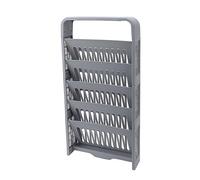 Baxnore Rack de Stockage en Plastique à 5 Niveaux, étagère d'organisateur de Livre réglable pour Le Bureau à Domicile, bibliothèque Debout au Sol avec séparateurs Amovibles, 70,6 x 36,7 x (Gris)