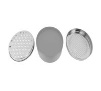 Baxnore Râpe à fromage en acier inoxydable avec récipient, râpe double face, broyeur de nourriture pour cuisine, gingembre, radis, fromage, Portable et Durable, 17x12x7cm (Grise)