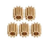 Baxnore RC Voiture Brossé Moteur Engrenage En Laiton 10T Haute Performance Durable Lisse Roulement Pièce De Rechange pour Axial SCX24 1/24 RC Crawler Voiture 5PCS