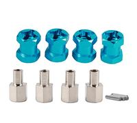 Baxnore RC Wheel Hex Hub Driver Adaptateur Adaptateur d'extension en métal de haute qualité pour RC Crawler Trucks D90 AX10 CC01 SCX10 Black Black Blue 4PCS (Bleu)