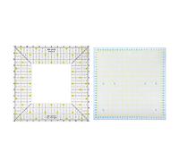 Baxnore Règle de courtepointe carré acrylique DIY Patchwork Mesurer les fournitures de broderie de couture 2pcs ensemble cut robuste pour les artistes de quilters 30x30cm 32x32cm