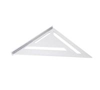 Baxnore Règle triangulaire professionnelle en alliage d'aluminium, double échelle métrique impériale, outil de mesure de haute précision pour menuisiers, ingénieurs, construction, (Argent Blanc)