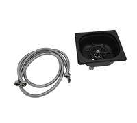 Baxnore Rinceuse de verre en acier inoxydable, nettoyeur de tasse, laveuse de tasse, rinceuse de tasse, laveuse de tasse automatique pour bar pub restaurant café hôtel (noir)