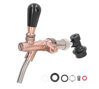 Baxnore Robinet à bière G5/8 en laiton et acier inoxydable, robinet à bière réglable avec connecteur rapide pour bar domestique, usage commercial, bronze rouge durable, ensemble de