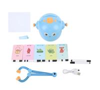 Baxnore Robot de Dessin Intelligent Machine d'apprentissage de Peinture Interactive éducative avec 2 stylos 100 Feuilles de Cartes pour l'éveil préscolaire Matériau ABS Robuste Bat