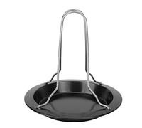 Baxnore Rôtir de rôtissage vertical avec grille, portefeuille de poulet portable en acier inoxydable pour camping en plein air, poêle à grill BBQ 20,6x20,5 cm, conception amovible