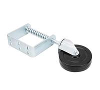 Baxnore Roue à ressort de 5 pouces, roulette universelle robuste absorbant les chocs avec support en acier inoxydable pour portails, portes, routes inégales, usage industriel et do