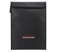 Baxnore Sac à documents en fibre de verre de silicone avec fermeture à glissière et boucle pliable pour la protection des documents pour le bureau à domicile 11 x 15 pouces