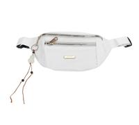 Baxnore Sac Banane en PU, Sac Banane Multicouche, Sac Banane de Grande capacité, Sac Banane de Sport léger, Sac Lombaire à bandoulière réglable pour Le Sport (Blanc)