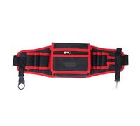 Baxnore Sac banane pour outils d'électricien, pochette de rangement réglable multifonctionnelle robuste avec plusieurs compartiments pour l'entretien de la construction, la plomber