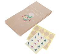 Baxnore Sac de Noël en papier kraft 12 pièces réutilisable robuste emballage durable emballage pour les fêtes de vacances événements scolaires collations biscuits bonbons chocolat