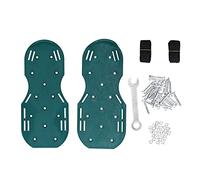 Baxnore Sandales d'aérateur de pelouse Professionnelles, Chaussures à Pointes Robustes pour l'aération du Sol de Jardin, Chaussures cloutées en copolypropylène Vert avec kit d'inst