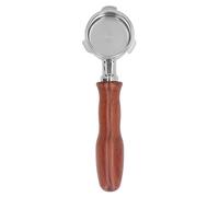 Baxnore Sans fond avec porte-café en acier inoxydable pour outil d'extraction professionnelle avec panier de filtre inclus (Branche d'acide rouge C1) (C1 Couleur naturelle en bois de hêtre) (D Type