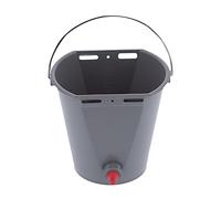 Baxnore Seau d'alimentation en Plastique 8L avec tétines, clapets Anti-Retour, équipement d'alimentation en Lait de Grande capacité pour Ferme d'élevage, Plastique Gris 30x28x23 6c (pour Les Moutons)