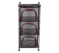 Baxnore Séchoir à Suspendre Pliable à 3 Niveaux, 36 x 36 x 86 cm, Filet de séchage Portable pour Vaisselle de Camping, Poisson, légumes, avec Supports pour Sacs de Rangement