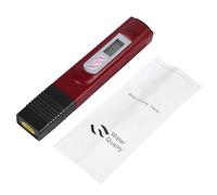 Baxnore Stylo testeur numérique de qualité de l'eau LCD, compteur TDS, filtre de pureté 0 9999 PPM, température portable pour la maison, l'aquarium, la piscine, la culture hydropon (Rouge)