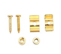 Baxnore Support de corde de guitare en fer compact sans bavure Guide de retenue de corde de guitare de remplacement pour poupée de guitare électrique en appuyant sur 2 pièces (Or)
