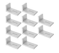 Baxnore Support de Montage Solaire en L Pied Support de Panneau Solaire en Alliage d'Aluminium Robuste pour Système PV de Toit Kit de Montage Photovoltaïque 10PCS avec Anti-revêtem