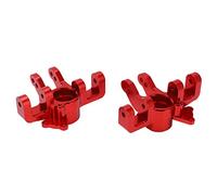 Baxnore Tasse de direction avant en alliage d'aluminium robuste, pièce de mise à niveau usinée CNC de haute précision pour voiture RC à l'échelle 1/6 LOSI SUPER BAJA REY 2 pièces 7 (Rouge)