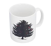 Baxnore Tasse magique à changement de couleur, motif arbre de Noël, tasse à café en céramique, sensible à la chaleur, pour la maison, le bureau, cadeau, qualité supérieure, 11x9x7,