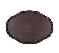 Baxnore Tea Tray Walnut Serving Tray Multi Purpose Decorative Refreshment Plate for Coffee Table Kitchen Living Room Home Decor 11.3x8.1x1 inches Natural Wood