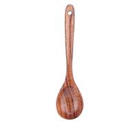 Baxnore Teak Soup Spoon Long Handle Smooth Polished Wooden Spoon for Home Restaurant Hotel Durable Lightweight Kitchen Utensil Teak Wood 26cm