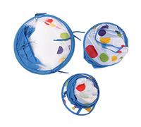 Baxnore Tentes de Jeu Pop Up Playhouses avec Tunnels d'exploration cerceaux de Basket-Ball en Polyester Doux et Durable pour Une Utilisation intérieure et extérieure, Ensemble de 3
