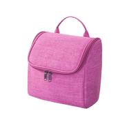 Baxnore Trousse de Toilette de Grande capacité, Organisateur Suspendu de Voyage, Sac de Rangement de Salle de Bain en Tissu Oxford pour Femmes et Hommes 22x21.5x11cm (Rose Rouge)
