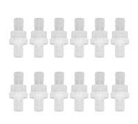 Baxnore Valve de contrôle d'aquarium Premium, 12 pièces, Valve d'air unidirectionnelle robuste avec résistance à l' pour l'industrie des réservoirs de poissons en plastique PP (10mm)