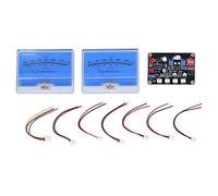 Baxnore VU Meter Driver Board 2PCS Indicateur de niveau audio de haute précision rétroéclairé réglable pour bricolage Home Studio Système audio de voiture ABS Blanc 206g