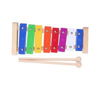Baxnore Xylophone 8 tons, barres en aluminium colorées, Glockenspiel professionnel en bois avec 2 maillets, formation à la coordination, instrument de musique pour l'apprentissage