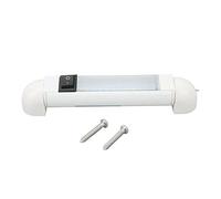 Baxnore Yacht Dôme Lumière 12V DC Blanc LED Éclairage 1W Miroir de Chevet RV Lampe de Cabine de Lecture pour Marine Caravane Bateau Plafond Salle de Bain Couloir Aluminium