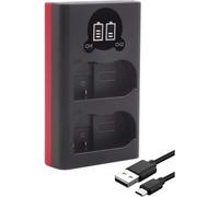 Baxxtar 18522 Chargeur Compatible avec Batterie Nikon EN-EL15 EN-EL15a EN-EL15b EN-EL15c (Dual, LCD, entrée USB-C et Micro-USB)