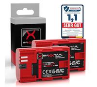 Baxxtar 2X Batterie pour Canon LP-E6N LP-E6 EOS 5D Mark II-IV, 2400mAh | Batterie pour EOS R, R5, R6, 5DS, 6D, 7D, 60D 70D 80D 90D, XC10 XC15, Blackmagic Pocket 4K/6K