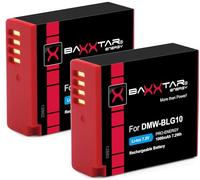 Baxxtar 2X DMW-BLG10E DMW-BLG10 Batterie 1000mAh Compatible avec Panasonic Lumix DC GX9 G110 G100 TZ202 d TZ101 TZ99 TZ91 GF3 GF5 GX7 GX80 LX100 II ZS70 ZS110 Leica C D Lux DMWBLG10 BLG10