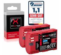 Baxxtar 2X MaxProtect LP-E6NH Batterie 2600mAh capteur-NTC et boîtier Protection V1 Compatible avec Canon EOS R5 R6 R6II R7 5D Mark II III 5DS 6D 7D 60D 70D 80D 90D XC10 XC15 LPE6NH LP-E6