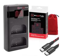 Baxxtar DMW-BLK22 DMW-BLF19 PD-MaxPerformance 1619422 Chargeur de Batterie USB-C Mini Dual LCD Compatible PD/QC 1500 mA
