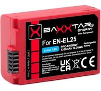 Baxxtar EN-EL25 Batterie 1350mAh 7.6V Remplacement pour Nikon EN-EL25a ENEL25 en EL25 avec boîtier de Protection et capteur NTC Compatible avec Nikon Z30 Z50 Z50II ZFC Z FC