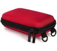 Baxxtar Hardcase Pure Red S Housse Sacoche pour Appareil Photo Compact avec bandoulière et Boucle de Ceinture - Rouge - CyberShot DSC WX350 W810 W830 - Pixpro FZ43 FZ51 FZ55 - Realishot DC5200