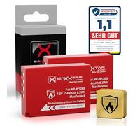 Baxxtar MaxProtect 2X Batterie pour Fujifilm NP-W126s NP-W126, 1140mAh | Batterie pour X-M5 X-M1 X100F X100V X100VI XA1 XA2 XA3 XA5 XS10 XT3 XT20 XT30 II, NTC-Sensor & étui protecteur