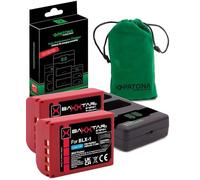 Baxxtar MaxProtect 2X BLX-1 Batterie (2400mAh capteur NTC & boîtier de Protection) avec Chargeur PD-Performance USB-C (1500mA) Compatible avec Olympus Om-1 OM1 Om-3 OM3 BLX1 BL-X1 BL X1 BLX 1