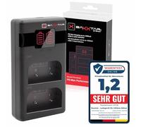 Baxxtar PD Chargeur double USB-C (1500mA), LCD QC/PD 3.0, pour BLX-1 | Charge rapide sur secteur 20W, compatible avec Olympus OM-1, OM1 Mark II, OM-3, OM3