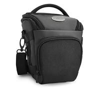 Baxxtar Pro Novo Sacoche SLR Noire - avec Ceinture | Ceinture ventrale et tunnel de sangle, compatible avec Canon EOS RP R7 R8 R10 R50 250D 2000D 4000D, Nikon Z-50 D5600, Sony