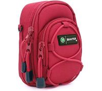 Baxxtar Redstar V4 Housse Sac pour Appareil Photo Compact - DC TZ202 TZ200 TZ99 TZ96 TZ95 DMC TZ100 TZ90 TZ80 LX15 - PowerShot SX730 SX740 G5 X II G7 X II III - Tough TG-5 TG-6 TG-7 - Rouge -