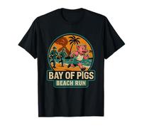 Bay of Pigs Motif course à pied de cochon rétro T-Shirt
