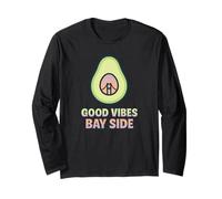 Bay Vibs Avocado - Retro Pastetel Chill Design Manche Longue