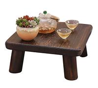 Bay Window Square Coffee Table Zen Tea Low Table Retro Japanese-Style Small Coffee Table Simple Tatami Table Low Stool (Size : 40x40x18cm)