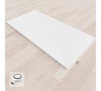 BAYA Receveur de douche extra-plat aspect pierre ardoise Blanc 100 x 160 cm + bonde